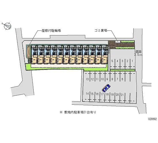 ★手数料０円★高砂市今市１丁目　月極駐車場（LP）